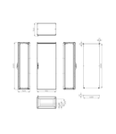 Dulap inseriabil 1 usa IP55 H=2000 L=800 A=500 mm