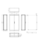 Dulap inseriabil 2 usa IP54 H=2000 L=1200 A=500 mm