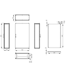 Dulap inseriabil cu 1 usa IP55 I=1800 L=1000 A=400 mm