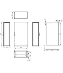 Dulap inseriabil cu 1 usa IP55 I=1800 L=1000 A=500 mm