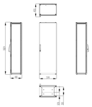 Dulap inseriabil cu 1 usa IP55 I=1800 L=600 A=400 mm