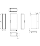 Dulap inseriabil cu 1 usa IP55 I=1800 L=800 A=400 mm