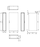 Dulap inseriabil cu 1 usa IP55 I=2000 L=1000 A=400 mm