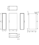 Dulap inseriabil cu 1 usa IP55 I=2000 L=1000 A=500 mm