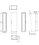 Dulap inseriabil cu 1 usa IP55 I=2000 L=600 A=400 mm