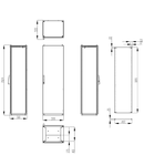 Dulap inseriabil cu 1 usa IP55 I=2000 L=600 A=500 mm