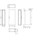 Dulap inseriabil cu 1 usa IP55 I=2000 L=800 A=400 mm