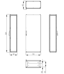 Dulap inseriabil cu 1 usa IP55 I=2000 L=800 A=400 mm