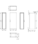 Dulap inseriabil cu 1 usa IP55 I=2000 L=800 A=500 mm