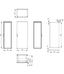 Dulap inseriabil cu 1 usa IP55 I=2000 L=800 A=600 mm