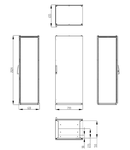 Dulap inseriabil cu 1 usa IP55 I=2000 L=800 A=600 mm