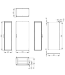 Dulap inseriabil cu 1 usa IP55 I=2200 L=1000 A=600 mm