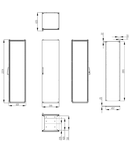 Dulap inseriabil cu 1 usa IP55 I=2200 L=600 A=600 mm