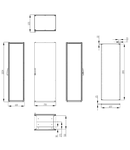 Dulap inseriabil cu 1 usa IP55 I=2200 L=800 A=600 mm