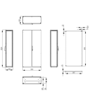 Dulap inseriabil cu 2 usi IP55 I=2000 L=1000 A=400 mm