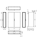 Dulap inseriabil cu 2 usi IP55 I=2000 L=1600 A=400 mm