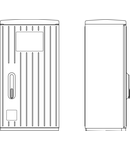 Dulap pol. striat RAL7035,mar00X,180°, IP44,460x869x320mm