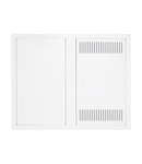 Media combi-enclosure frame and doors, horizontal 3-rows