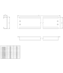 Set elemente fata-spate soclu din otel, L=400 I=100 mm