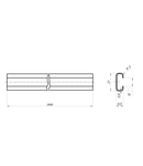 Sina metalica C fara decupaje, 2000x21x8,5mm (LxlxI)