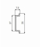 Sina omega din otel 3000x35x7,5mm, neperforata