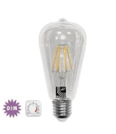 Bec decorativ " avocado" transparent cu LED COG dimabil 6W (≈78w) lumina calda 780lm L 138mm