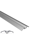 Capac pentru Profil aluminiu oval PT pentru banda LED & accesorii dispersor transparent - L:1m