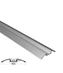 Capac pentru Profil aluminiu oval PT pentru banda LED & accesorii dispersor mat - L:1m
