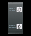 Tasta buton pentru PUSH-BUTTON PANEL - HOTEL SOLUTION - 2 lentilaES - DND+MUR - 1 MODULE - NEGRU