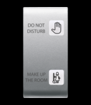 Tasta buton pentru PUSH-BUTTON PANEL - HOTEL SOLUTION - 2 lentilaES - DND+MUR - 1 MODULE - TITANIUM