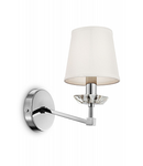 Corp de iluminat pentru perete Beira - H(min) 270mm, H(max) 270mm, W 150mm, L 260mm , White, 1 X E14 (40W), Metal, Linen, IP20, 0.79kg