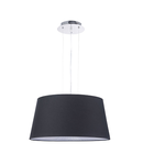 Corp de iluminat susendat Calvin Ceiling - H(min) 850mm, H(max) 1250mm, ⌀ 500mm , Black, 4 X E27 (60W), Metal, Cotton, IP20, 1.66kg