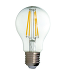 Bec LED filament HEPOL, forma A60, CLAR, E27, 8W, 25000 ore, lumina neutrala