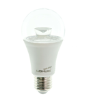 Bec LED LOHUIS, forma A60, transparent, E27, 5W, 30000 ore, lumina rece