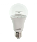 Bec LED LOHUIS, forma A60, transparent, E27, 9W, 30000 ore, lumina rece