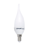 Bec LED LOHUIS, forma lumanare fantezie, E14, 4W, 25000 ore, lumina rece