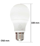 Bec LED HEPOL ECOLINE, forma glob, E27, 9W, 30000 ore, lumina calda