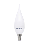 Bec LED HEPOL ECOLINE, forma lumanare fantezie, E14, 5W, 30000 ore, lumina calda