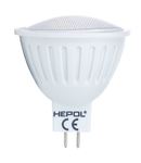 Bec LED HEPOL ECOLINE, forma spot, GU5.3, 3.6W, 30000 ore, lumina calda