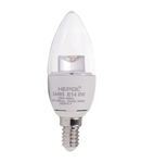 Bec LED HEPOL, forma lumanare, E14, 6W, 30000 ore, lumina calda