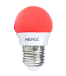 Bec LED HEPOL, forma sferic, E27, 3W, 30000 ore, lumina rosie