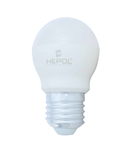 Bec LED HEPOL, forma sferic, E27, 8W, 25000 ore, 3000K