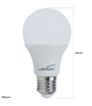 Bec LED LOHUIS ECOLINE, forma glob, E27, 5W, 30000 ore, lumina rece