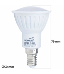 Bec LED LOHUIS ECOLINE, forma spot, E14, 3.6W, 30000 ore, lumina rece