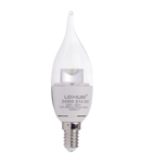 Bec LED LOHUIS, forma lumanare fantezie, E14, 6W, 30000 ore, lumina rece