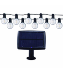 Ghirlanda, Instalatie luminoasa solara HEPOL, 10 becuri LED, G40, 2700K, negru