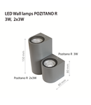 Copr de iluminat cu LED-uri fatada wall lamp POZITANO R SE, 230V, 3W, 3000K, 300Lm, 30000h, IP44, 70x80x80