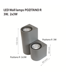 Copr de iluminat cu LED-uri fatada wall lamp POZITANO R SE, 230V, 3W, 4000K, 300Lm, 30000h, IP44, 70x80x80