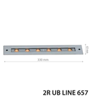 Spot LED cu montaj in pardoseala cu LED-uri TERRA SUBTERANE LAMP UB LINE357, 24V, 6W, 6000K, 600lm, 25 °, 30000h, IP67, 195x63x65, Ra≥80, 180x58x90