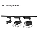 Corp de iluminat cu led, pe sina LED TRACK LIGHT METRO 01, 230V, 20W, 3000K, negru, 1600Lm, 24 °, 50000h, IP21, Ø76х200, Ra> 80